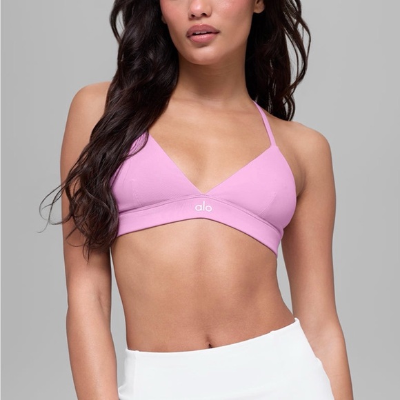 NWT Alo Splendor Bra - Candy Heart Pink/White Limited S - Picture 3 of 7